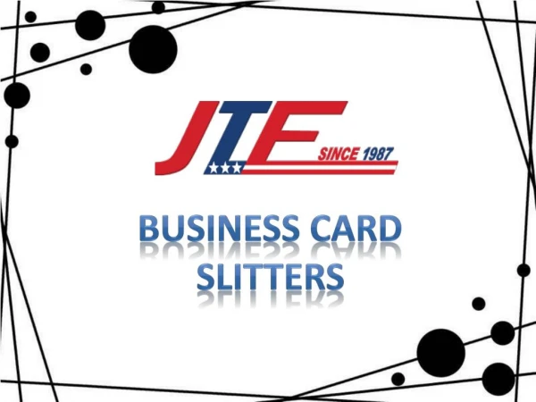 Shop Business Card Slitters At JTF Business System