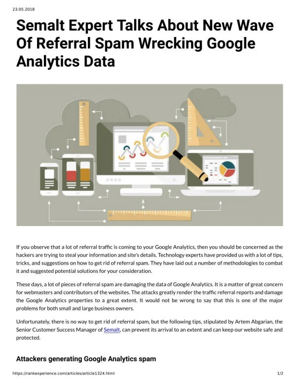 Semalt Expert Talks About New Wave Of Referral Spam Wrecking Google Analytics Data