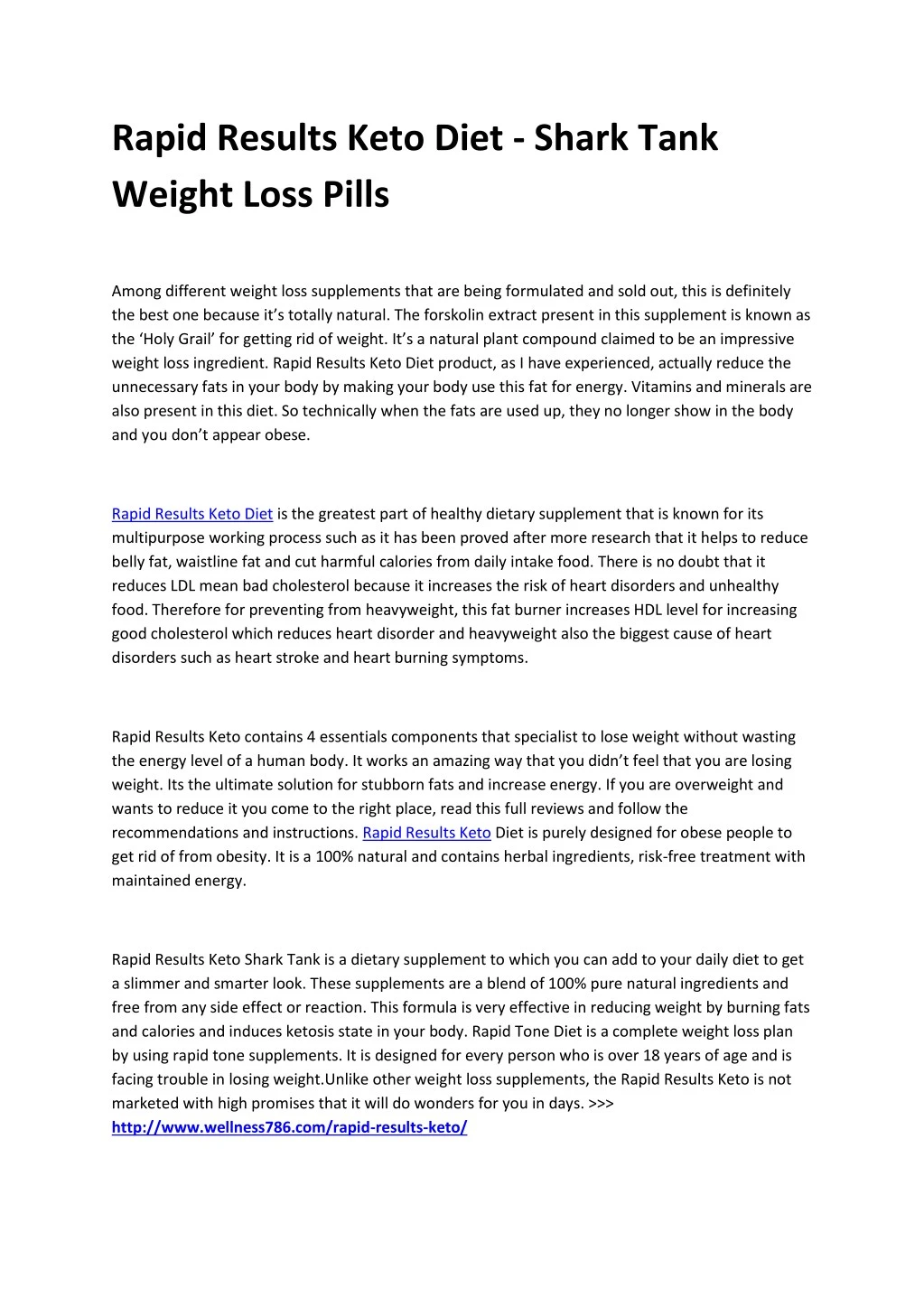 rapid results keto diet shark tank weight loss