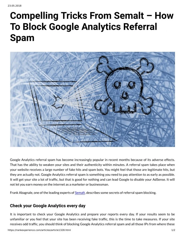 Compelling Tricks From Semalt – How To Block Google Analytics Referral Spam