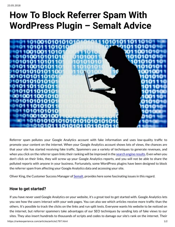 How To Block Referrer Spam With WordPress Plugin - Semalt Advice