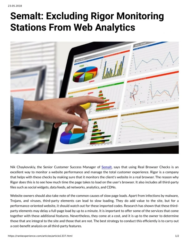 Semalt: Excluding Rigor Monitoring Stations From Web Analytics