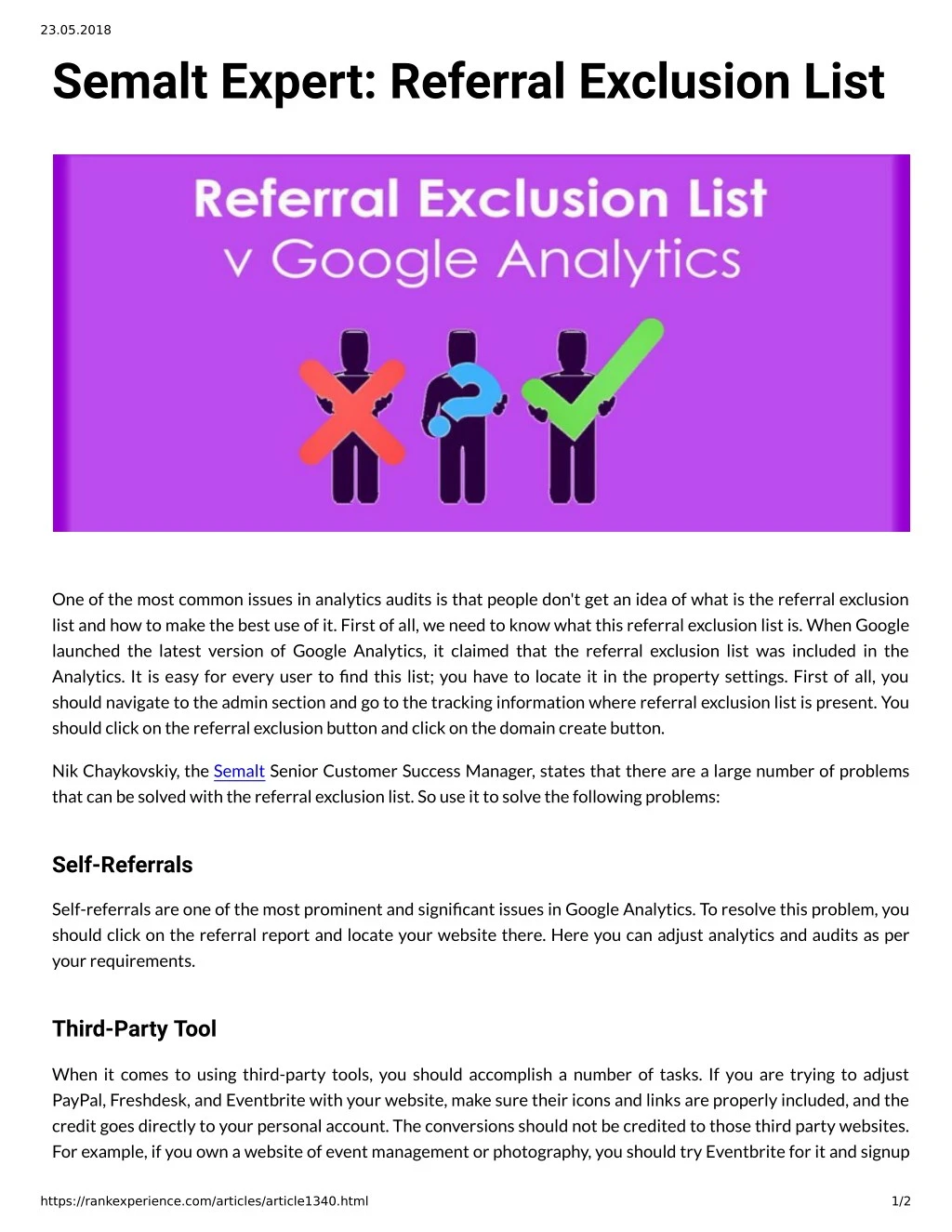 23 05 2018 semalt expert referral exclusion list