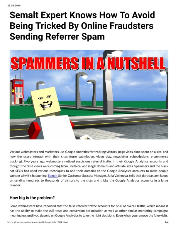Semalt Expert Knows How To Avoid Being Tricked By Online Fraudsters Sending Referrer Spam