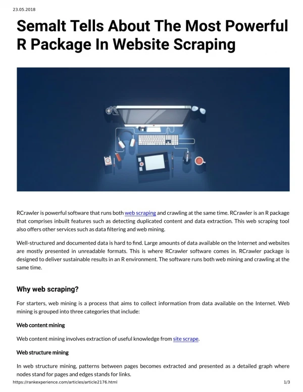 Semalt Tells About The Most Powerful R Package In Website Scraping
