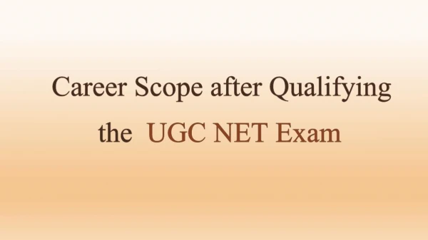 Career after UGC NET Exam