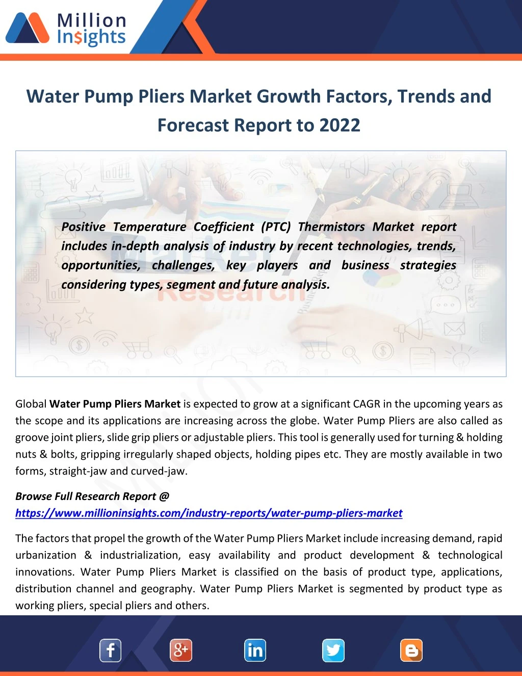 water pump pliers market growth factors trends