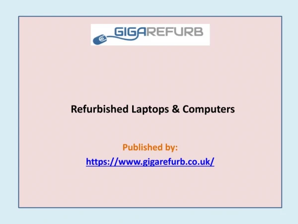 Refurbished Laptops