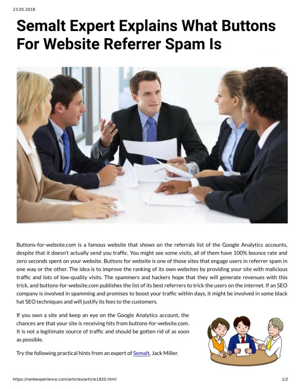 Semalt Expert Explains What Buttons For Website Referrer Spam Is