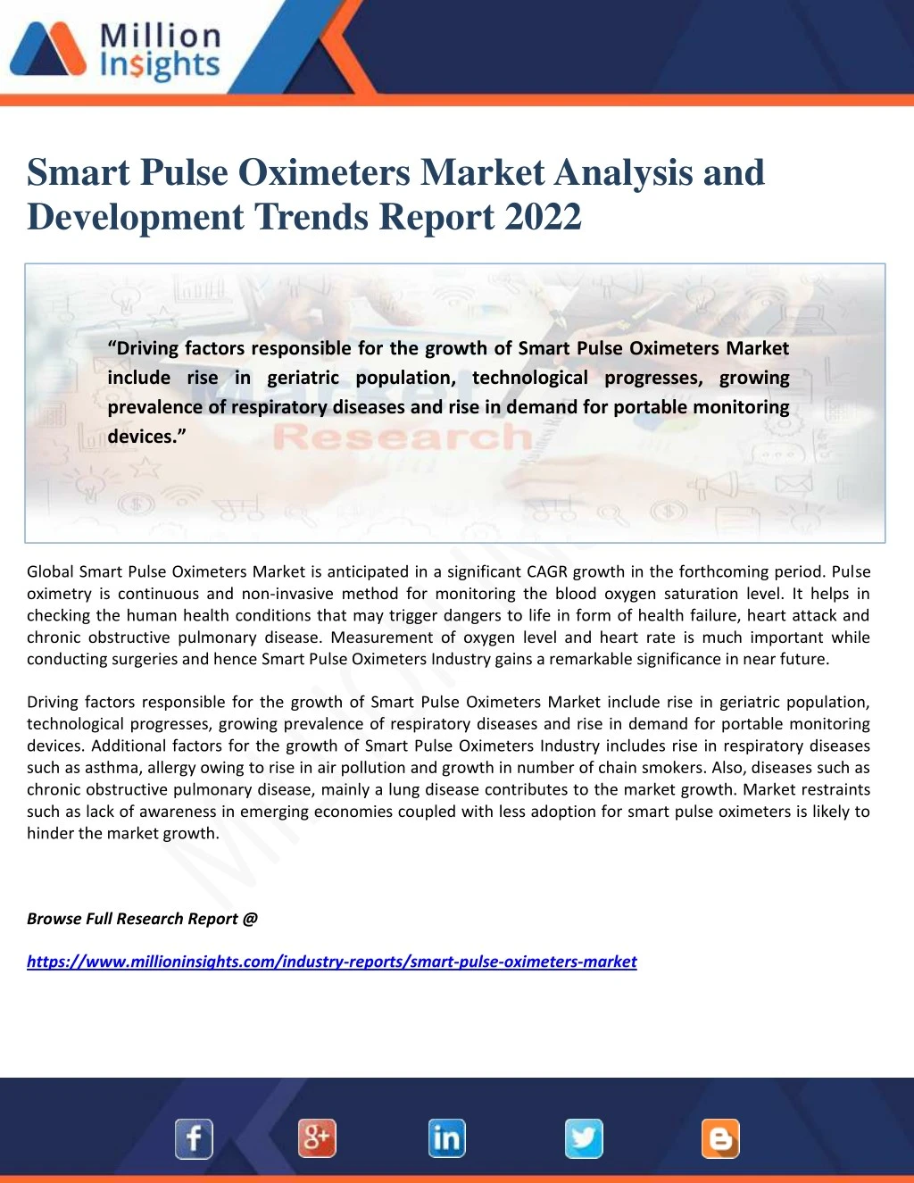 smart pulse oximeters market analysis