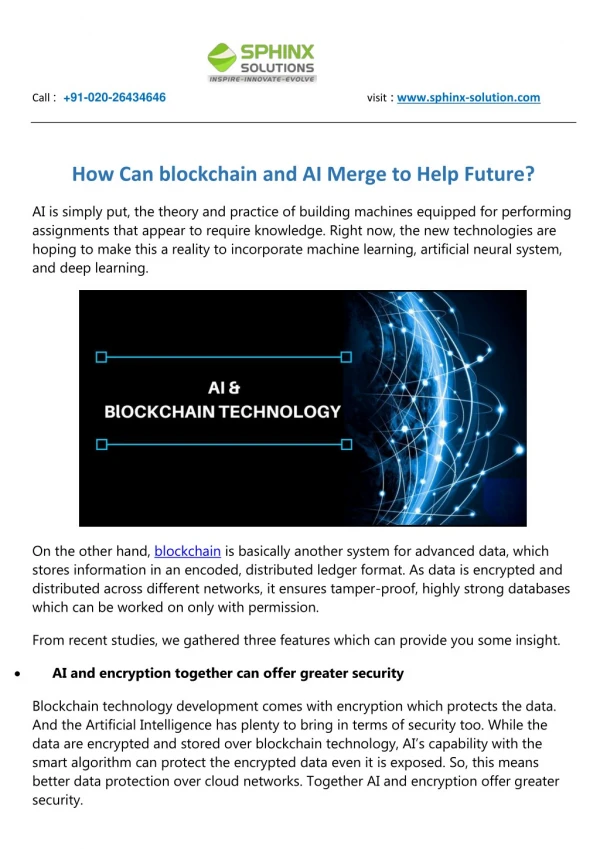 How Can blockchain and AI Merge to Help Future