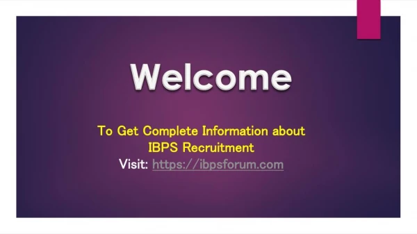 IBPS Forum: Upcoming Bank Jobs By Institute of Banking Personnel Selection