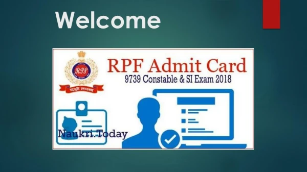 RPF Admit Card 2018 - Download RPF Constable & SI Call Letter 2018