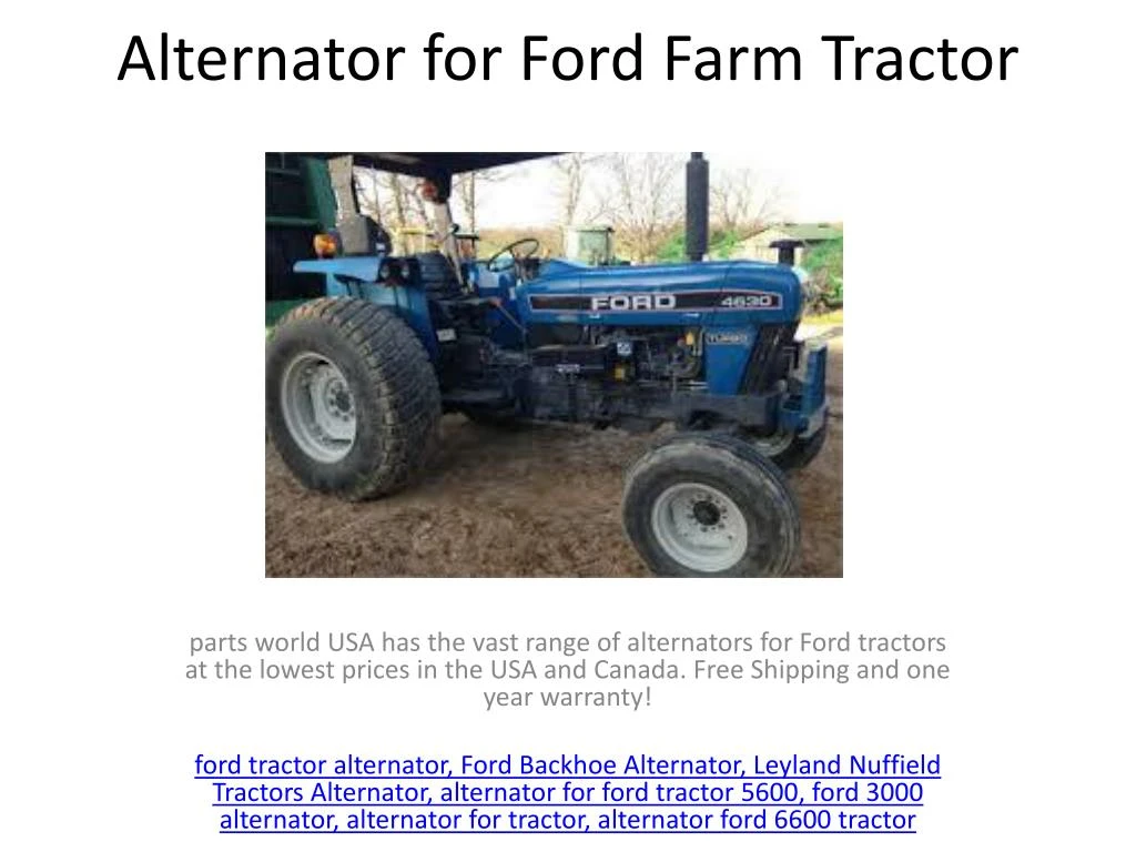 alternator for ford farm tractor