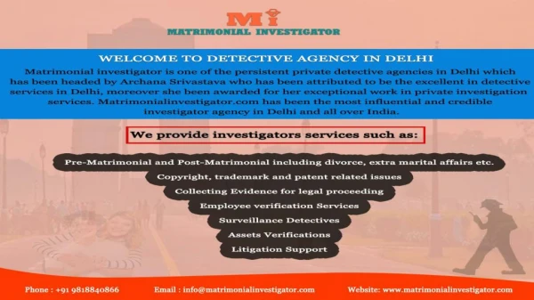 Matrimonial Detective Agency in India || Matrimonial Investigator