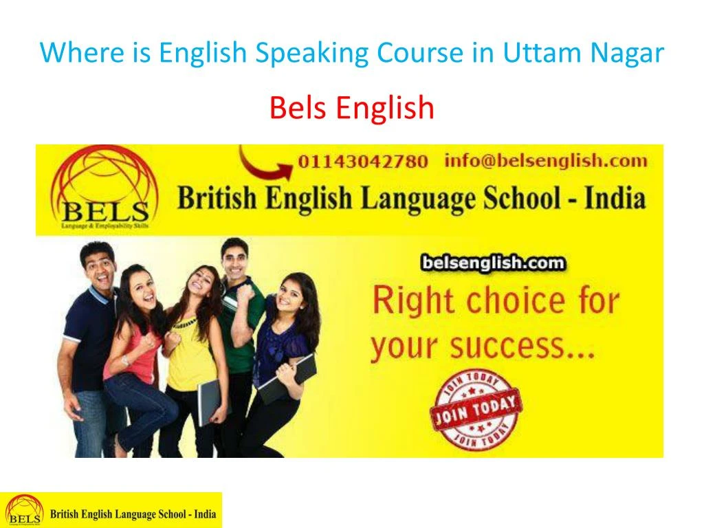 where is english speaking course in uttam nagar