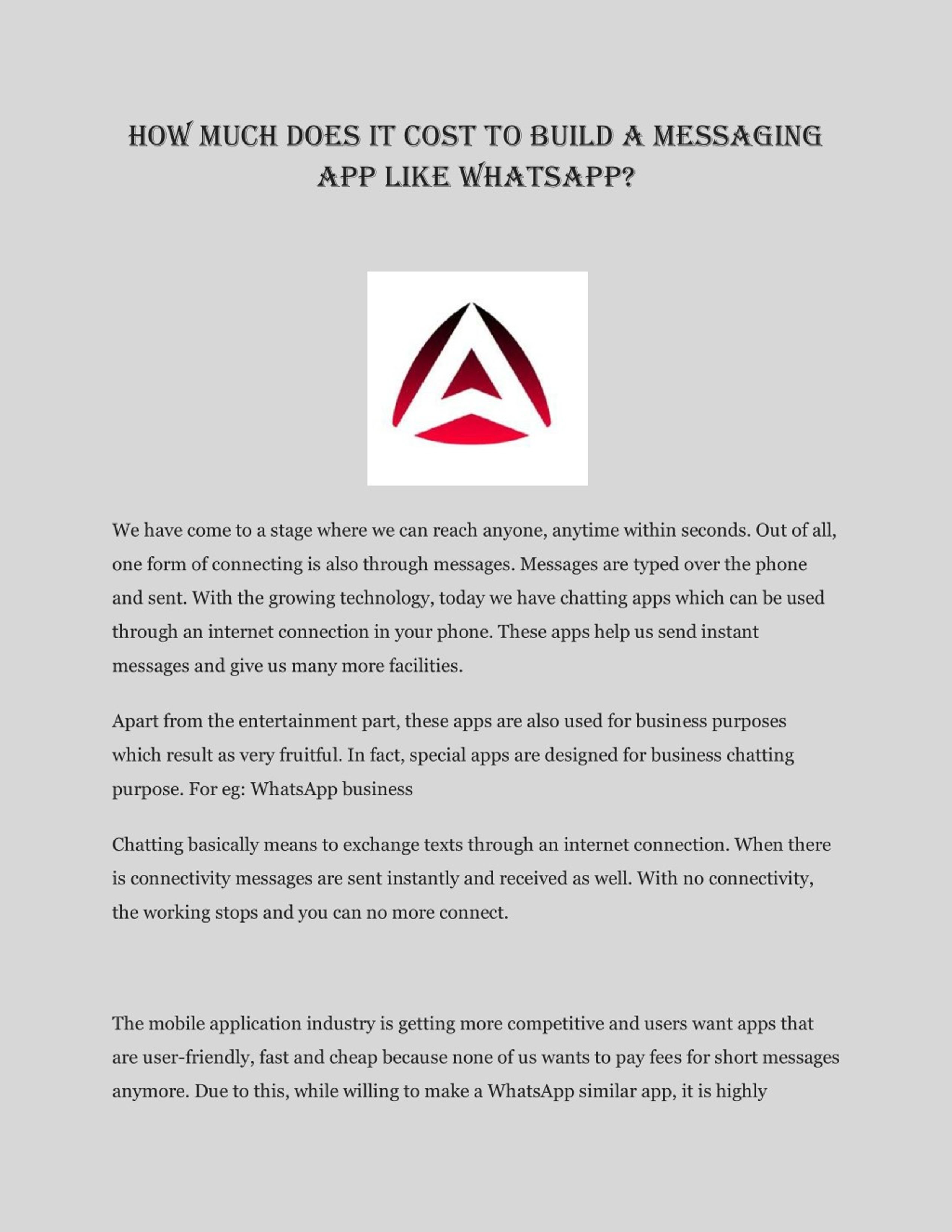 PPT - How much Does it Cost to Build a Messaging App Like WhatsApp ...