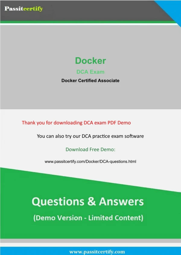 Updated Docker DCA Exam Dumps