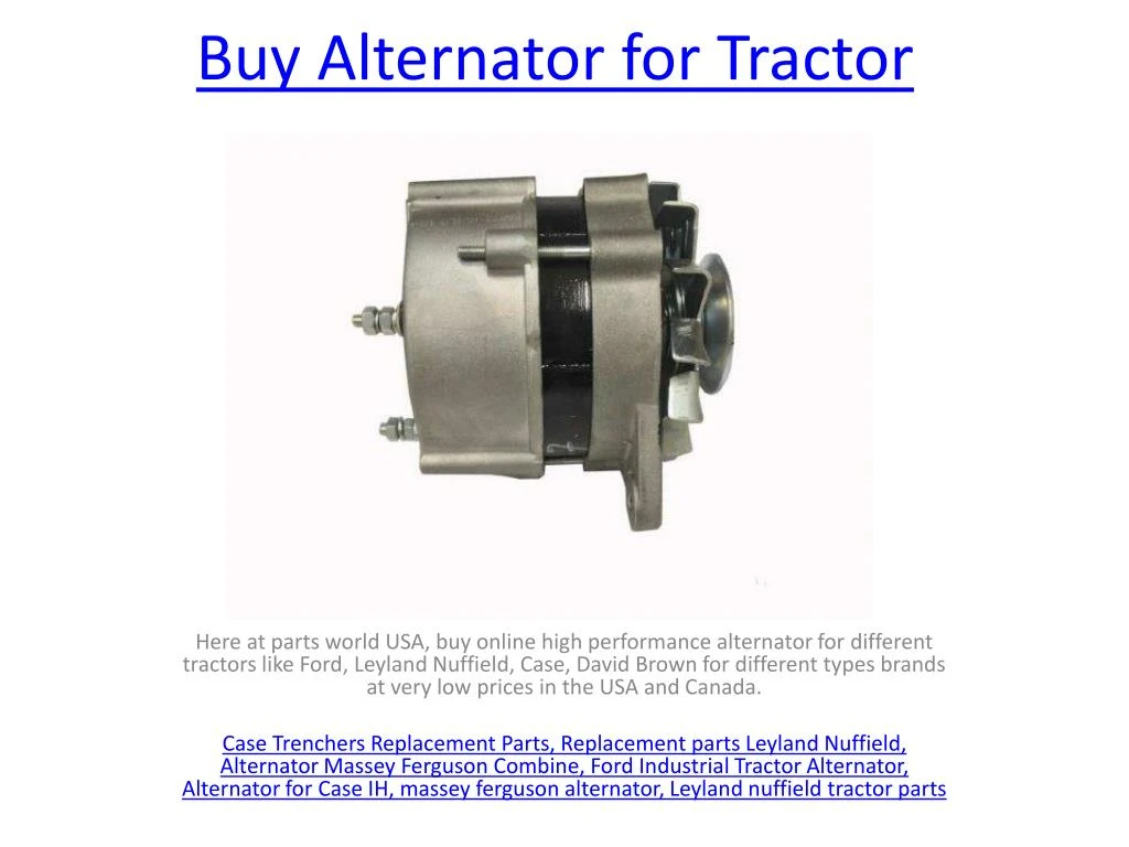 buy alternator for tractor