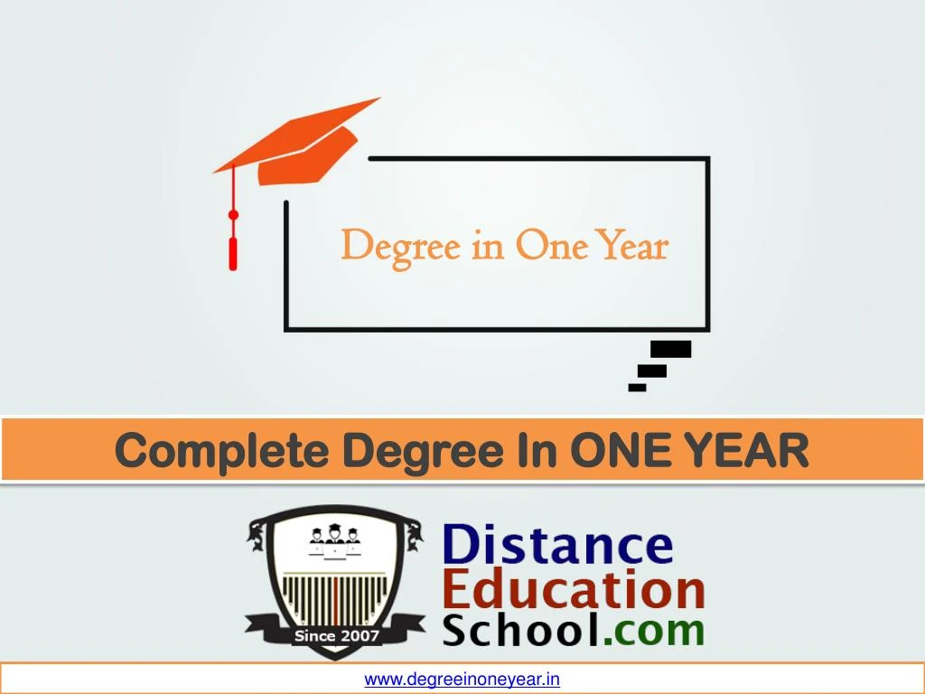 degree in one year