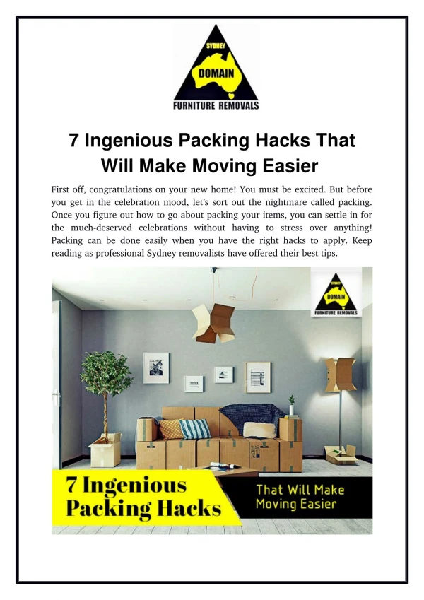 7 Ingenious Packing Hacks That Will Make Moving Easier