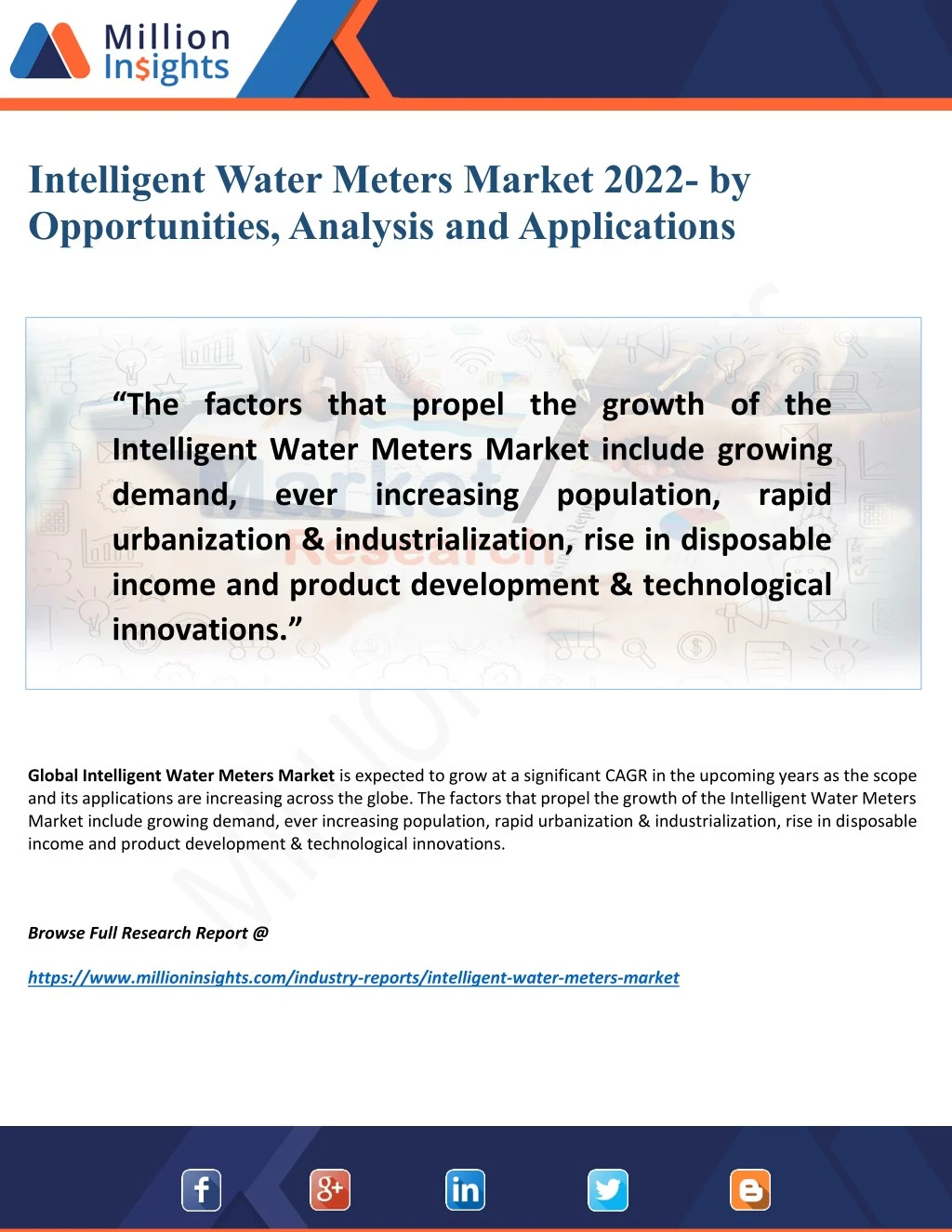 intelligent water meters market 2022