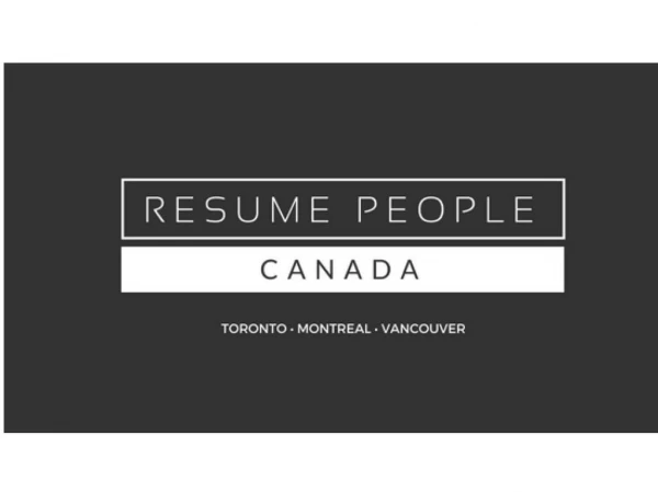 Resume Help Toronto