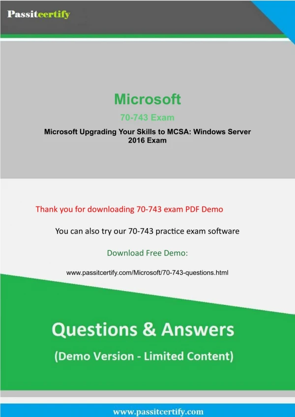Updated Microsoft 70-743 Exam