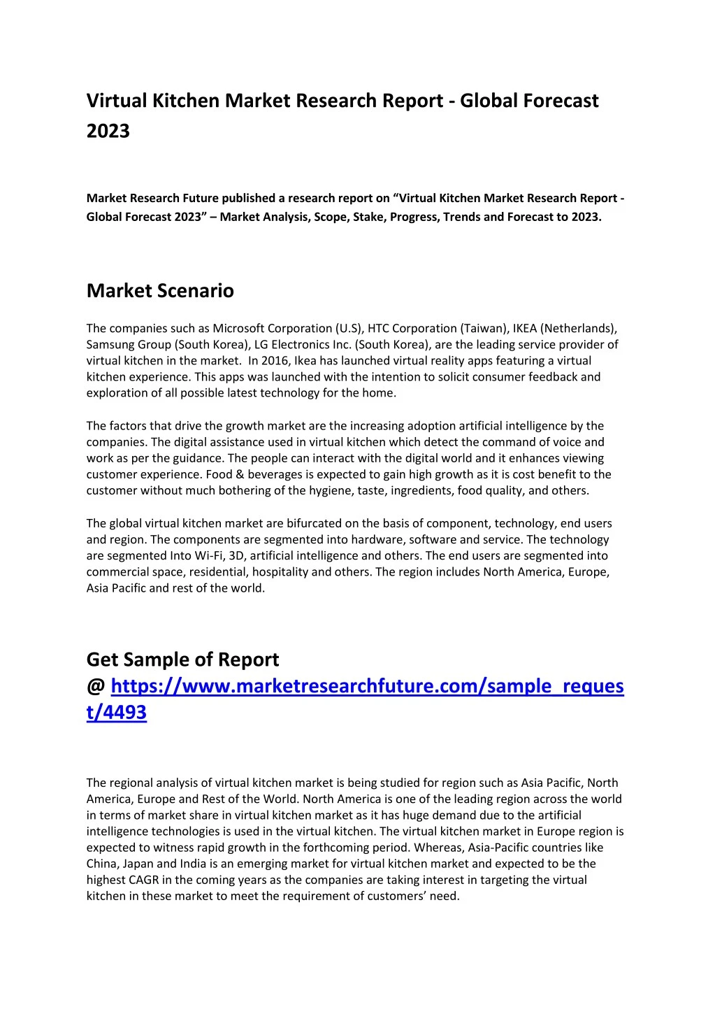 virtual kitchen market research report global