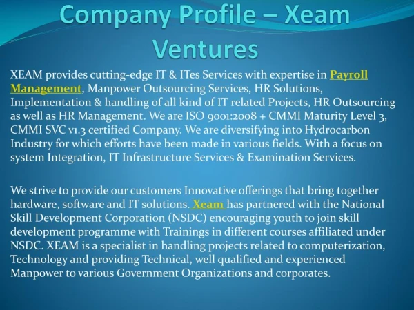 Best Human Resource Company in Chandigarh – Xeam Ventures