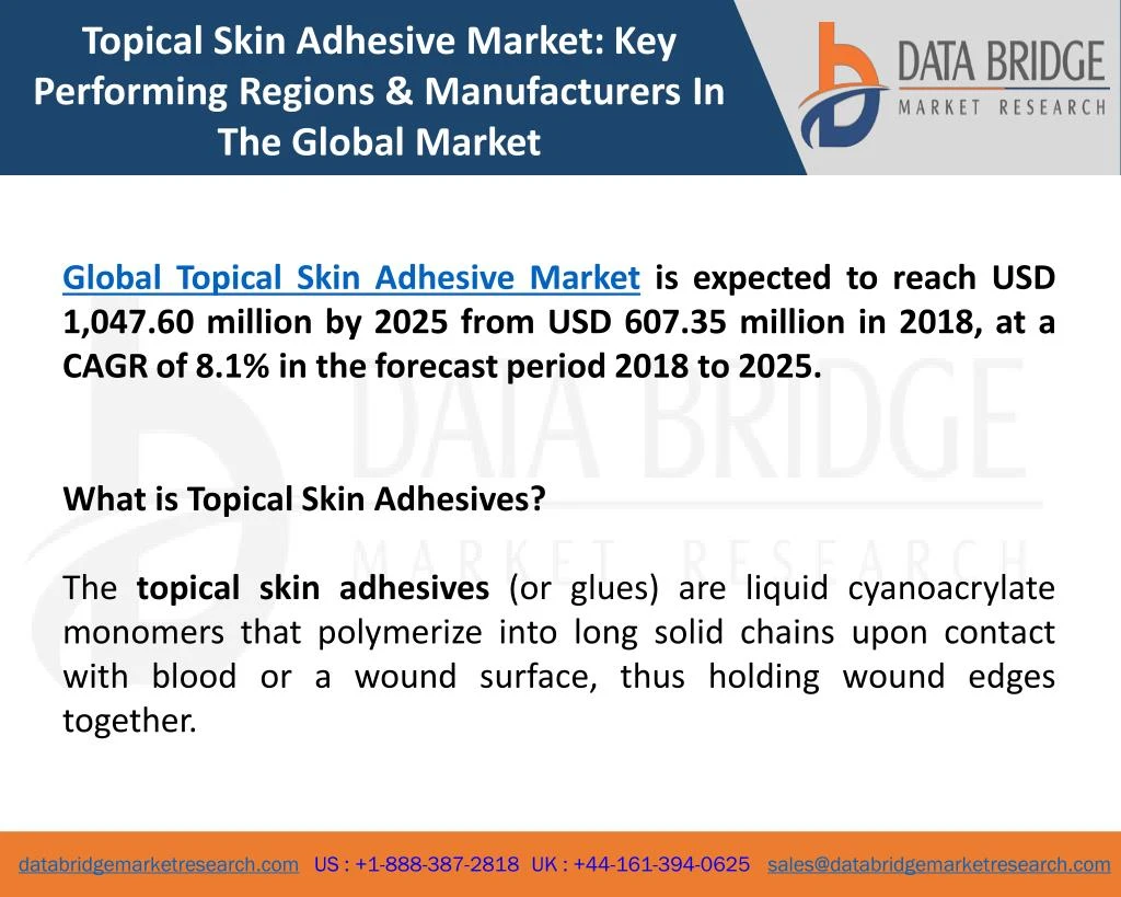 topical skin adhesive market key performing