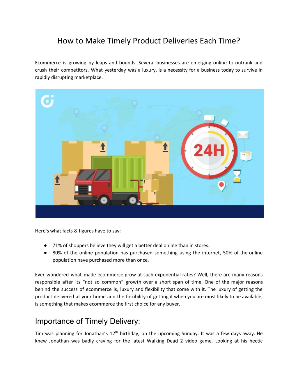 how to make timely product deliveries each time