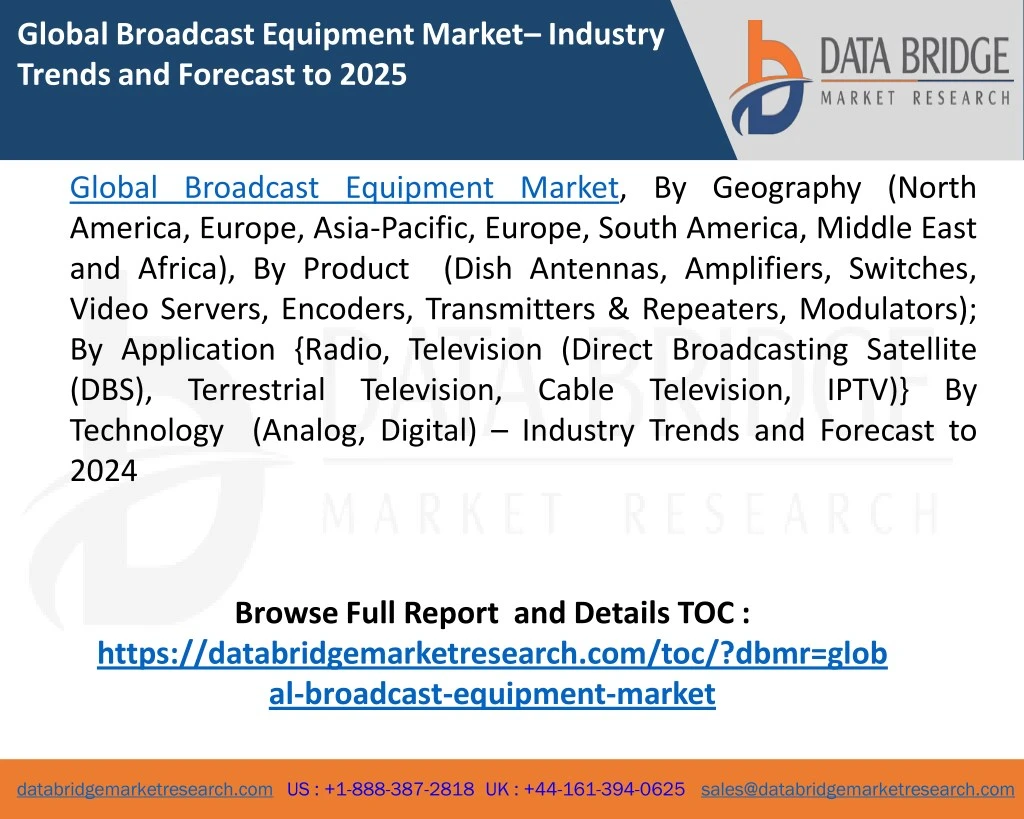global broadcast equipment market industry trends