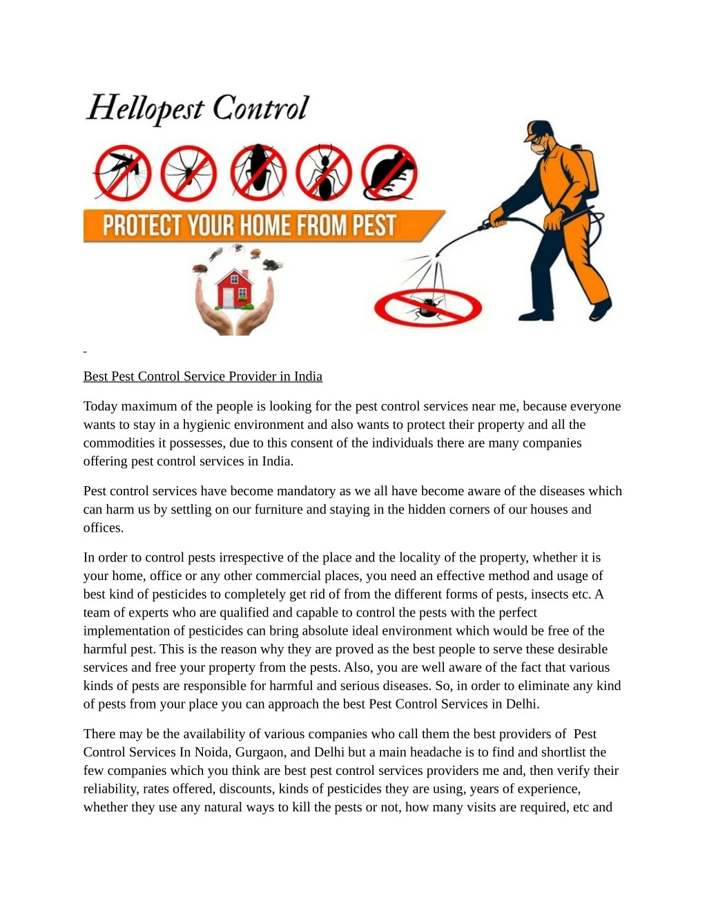best pest control service provider in india