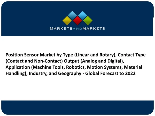 Position sensor market is expected to reach USD 5.98 Billion by 2022- Experts review