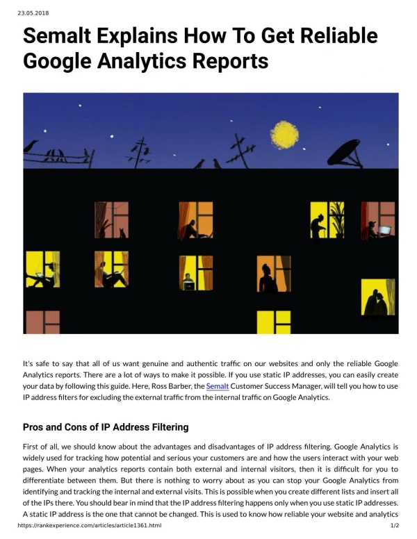 Semalt Explains How To Get Reliable Google Analytics Reports