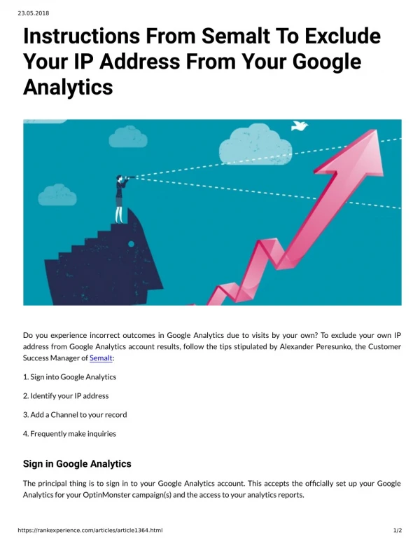 Instructions From Semalt To Exclude Your IP Address From Your Google Analytics