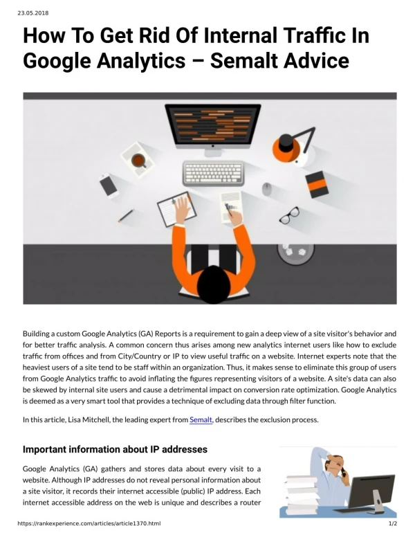 How To Get Rid Of Internal Traffic In Google Analytics – Semalt Advice