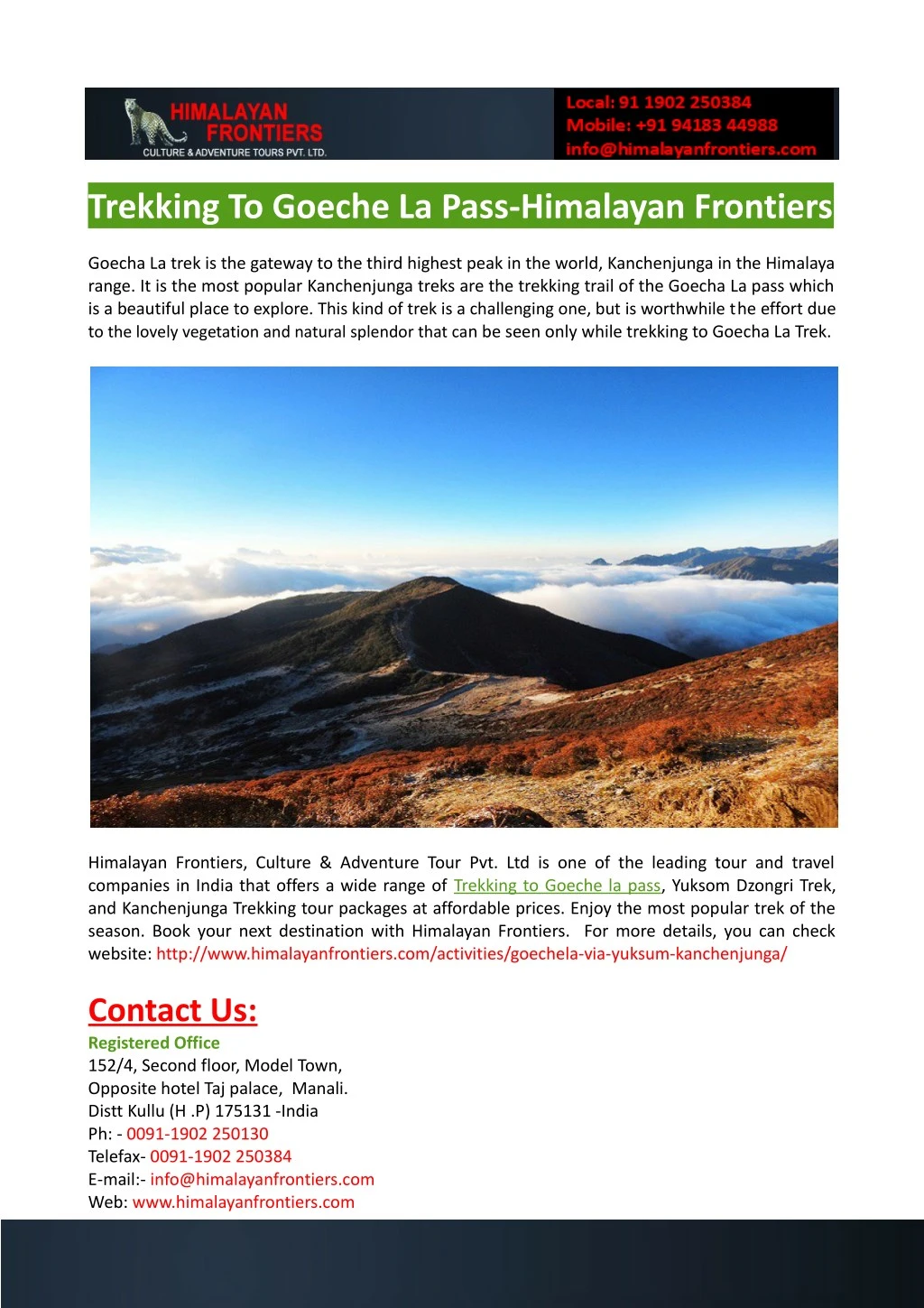 trekking to goeche la pass himalayan frontiers