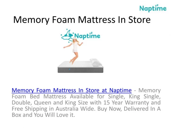 Buying A Mattress at Naptime
