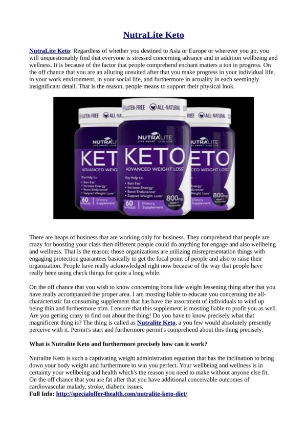 nutralite keto