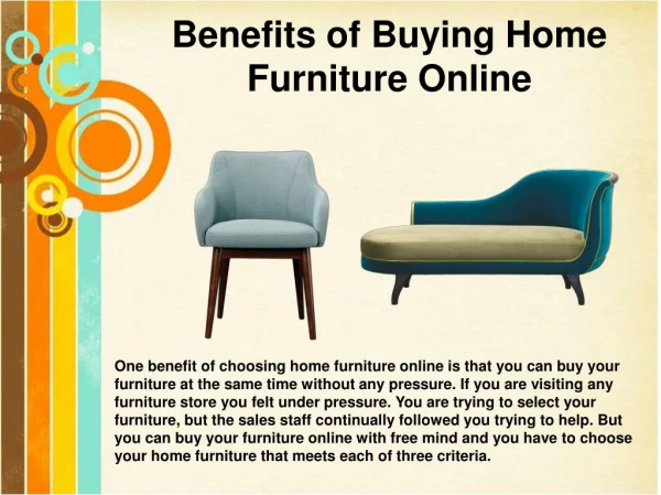 Benefits of Buying Home Furniture Online