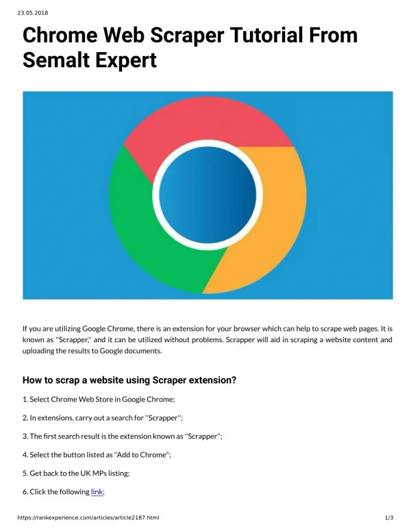 Chrome Web Scraper Tutorial From Semalt Expert