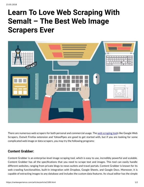 Learn To Love Web Scraping With Semalt The Best Web Image Scrapers Ever