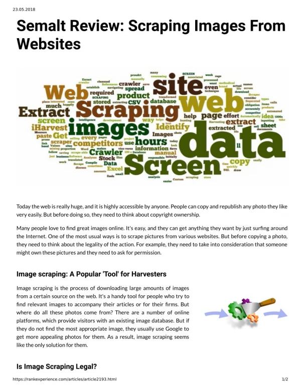 Semalt Review: Scraping Images From Websites