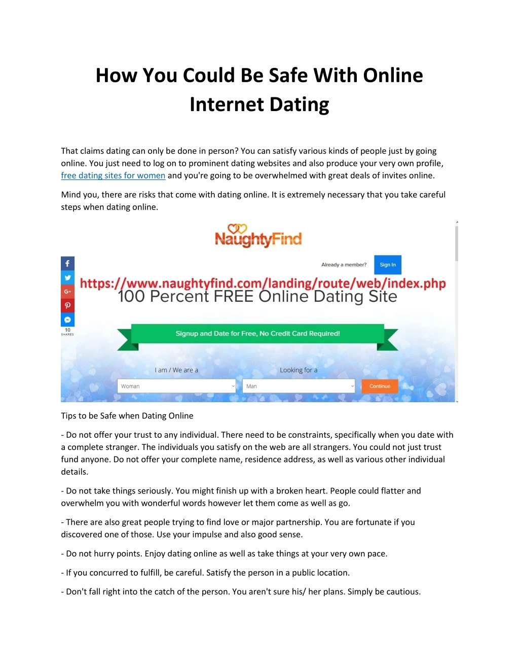 how you could be safe with online internet dating