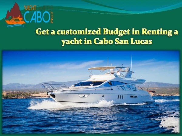 Get a customized Budget in Renting a yacht in Cabo San Lucas