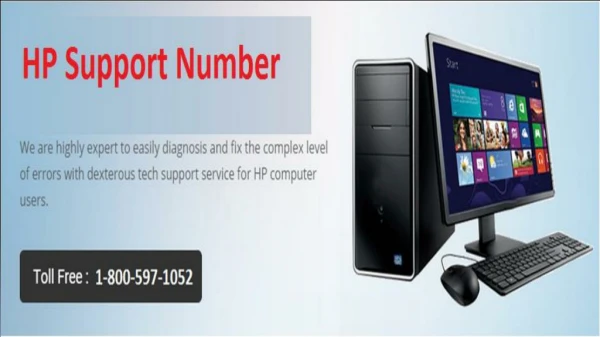 HP Support Number 1-800-597-1052