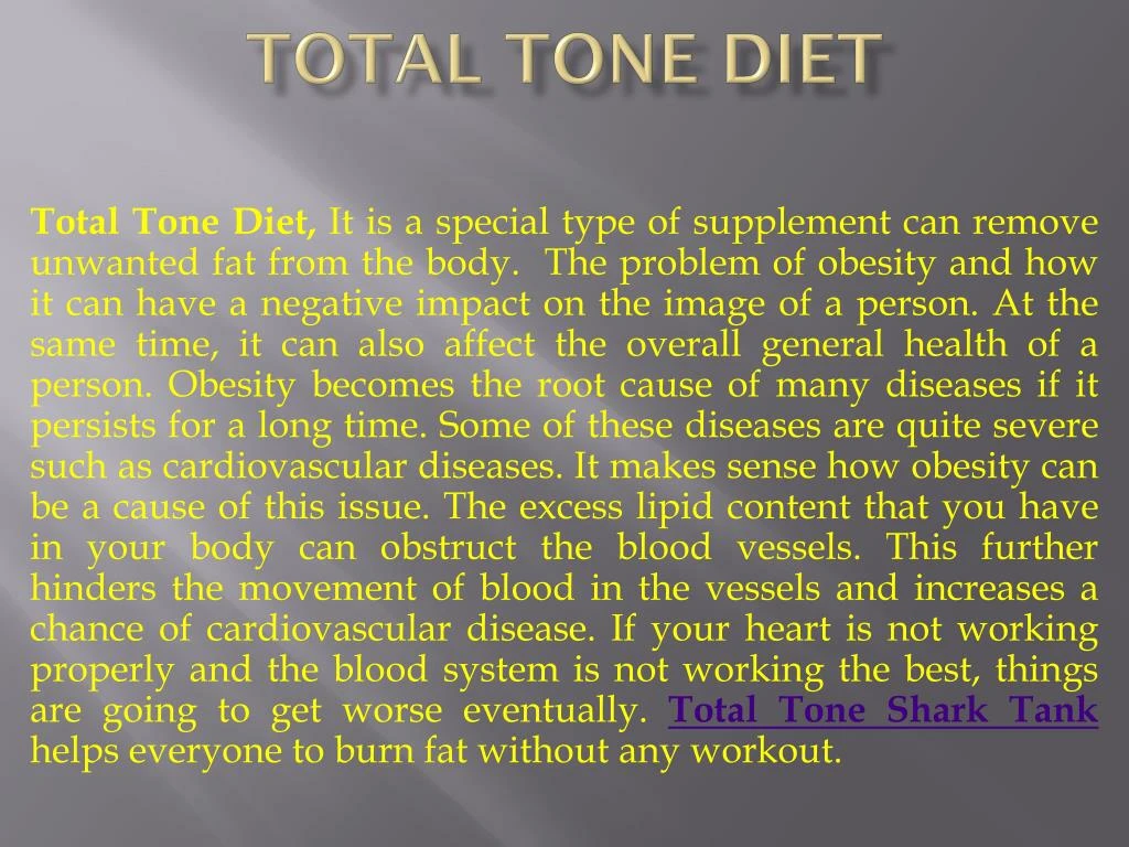 total tone diet