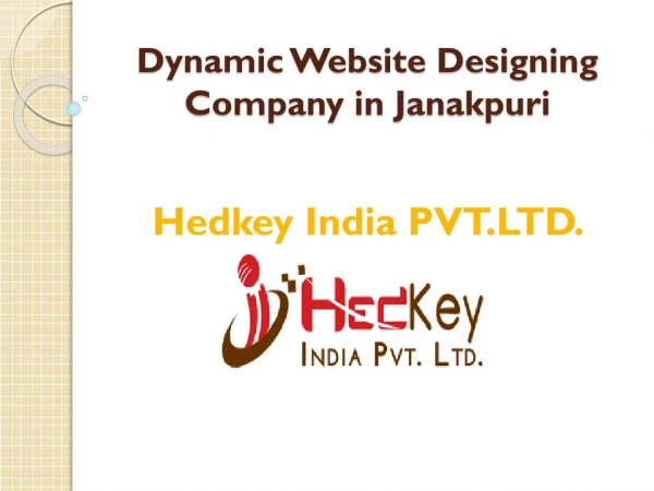 Dynamic Website Designing Company in Janakpuri